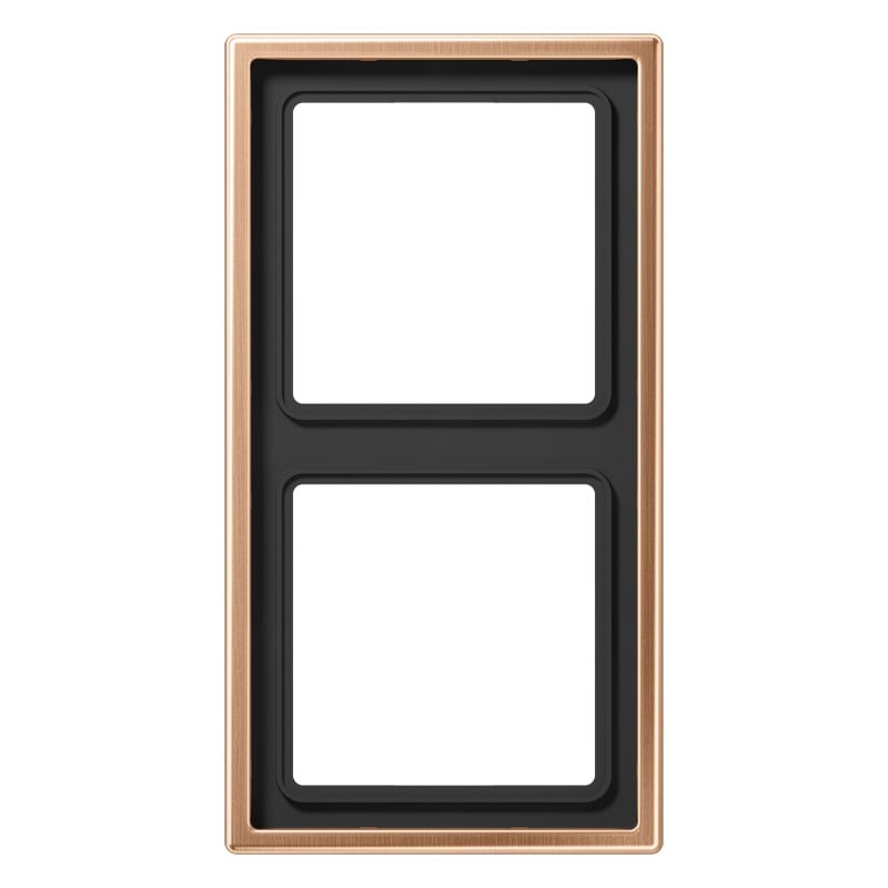 Jung Jung BRG 2982 Rahmen 2-fach LS 990 Metall PVD-beschichtet Bronze gebürstet senkrecht