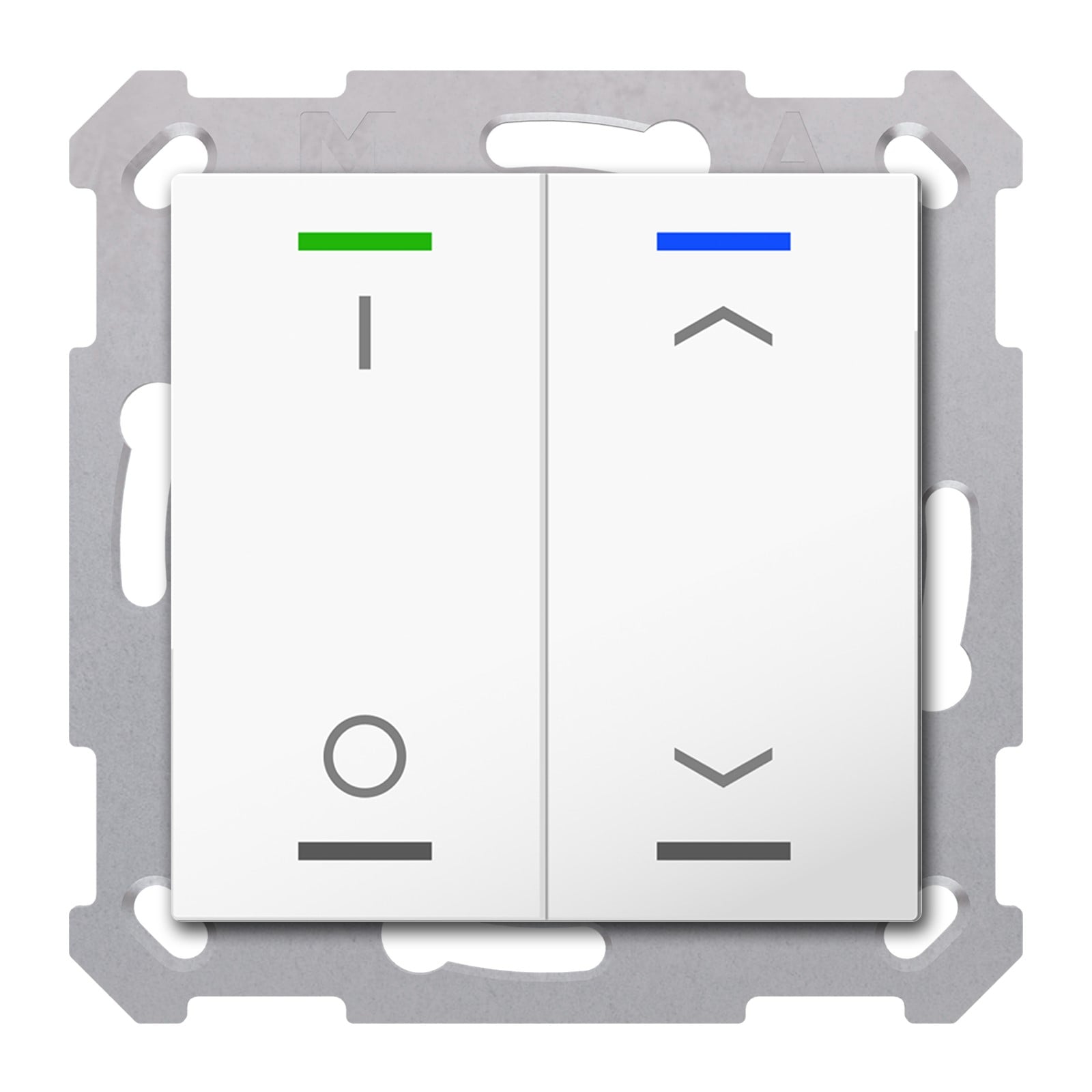 MDT Tastsensor KNX Unterputz reinweiß glänzend 2-fach 4pkt TAL-55T2D02.02S