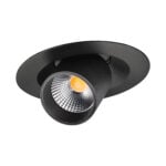 SG LEUCHTEN LED-Einbaustrahler 7,5W Konverter JUNISTAR 902704 dimmbar 1LED schwarz 3000K weiß schwarz
