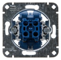 Kopp S Unterputz Doppeltaster Sockel (2x Schließer) aluminium