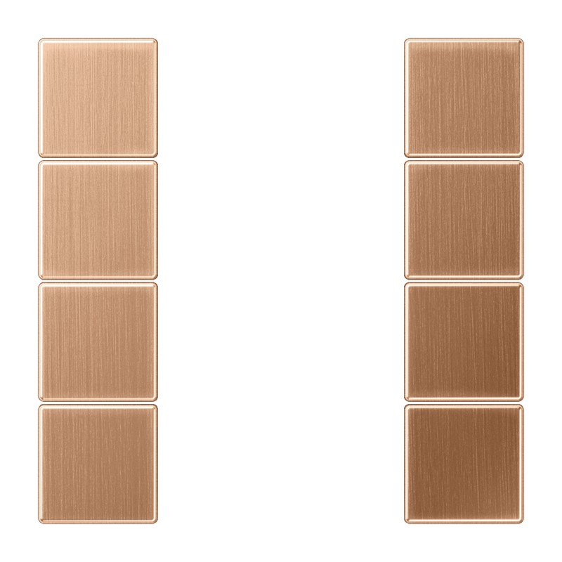 Jung Jung BRG 2504 TSA Tastensatz F50 Metall PVD-beschichtet Serie LS Bronze gebürs