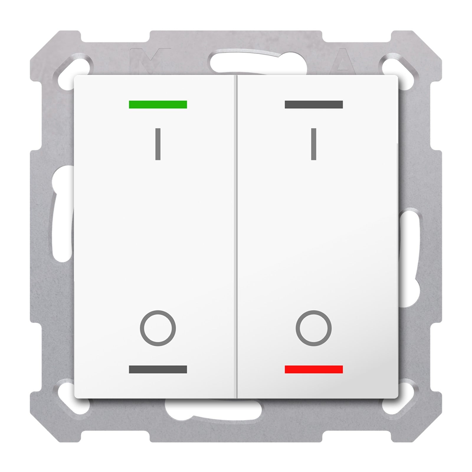 MDT Tastsensor KNX Unterputz reinweiß glänzend 2-fach 4pkt TAL-5502B02.02S