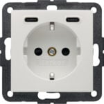 BERKER Steckdose 1-fach polws glänzend 2USB-C Unterputz 48158989 mit BS USB IP20