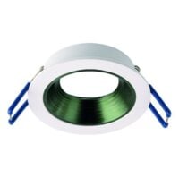 Rutec ALU01216 Einbauring MixMi, schwenkb.,ru, Aluminium weiß matt/dunkelgrün