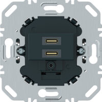 BERKER USB-Spannungsversorgung 2USB-C Unterputz 270415 3000mA anthrazit 5-12V 50-60Hz