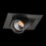 SG LEUCHTEN LED-Einbaustrahler 7,5W Konverter JUNISTAR 902727 dimmbar 1LED schwarz 2700K weiß schwarz