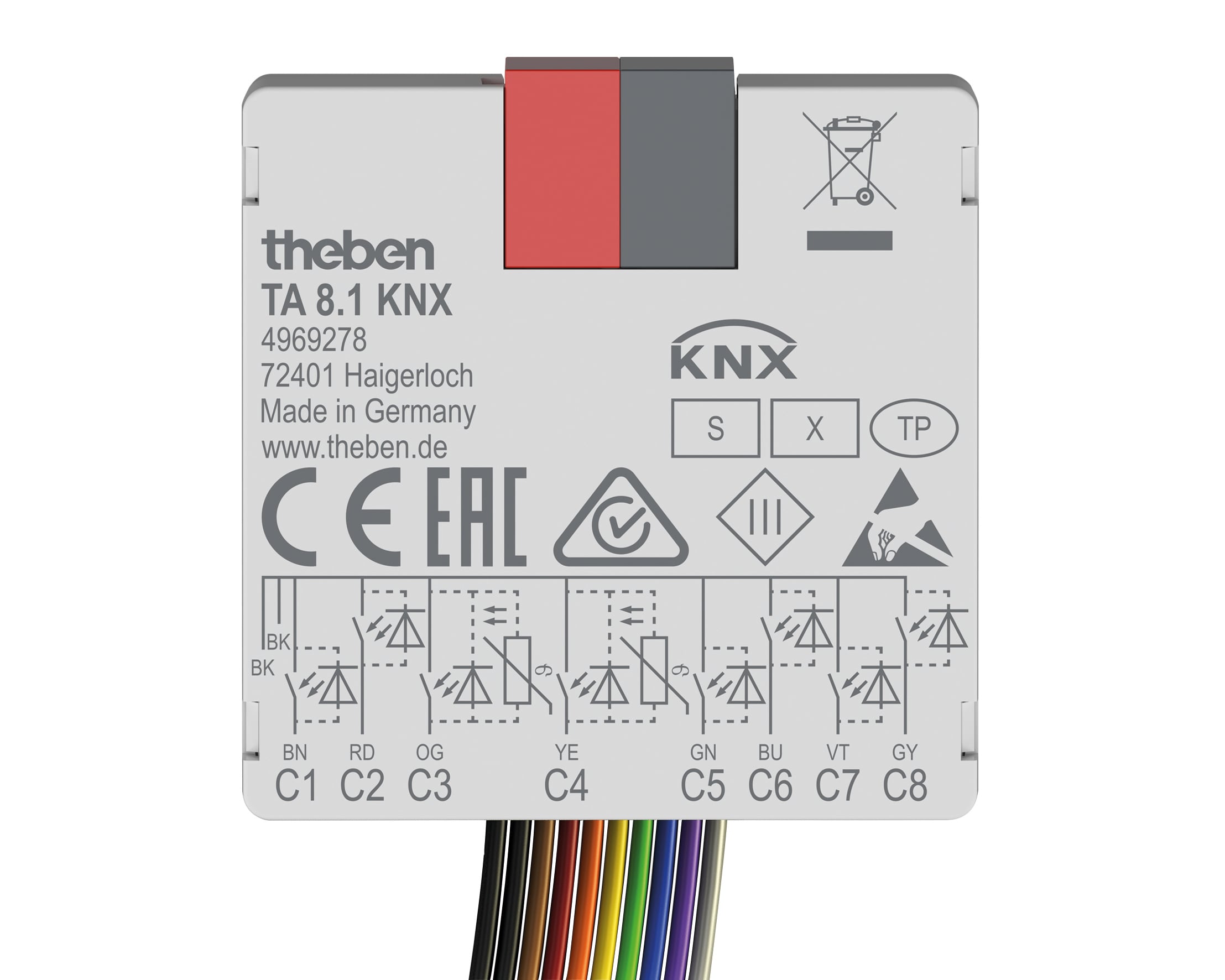 Theben THEBEN Binäreingang KNX Unterputz 8-fach TA 8.1 KNX