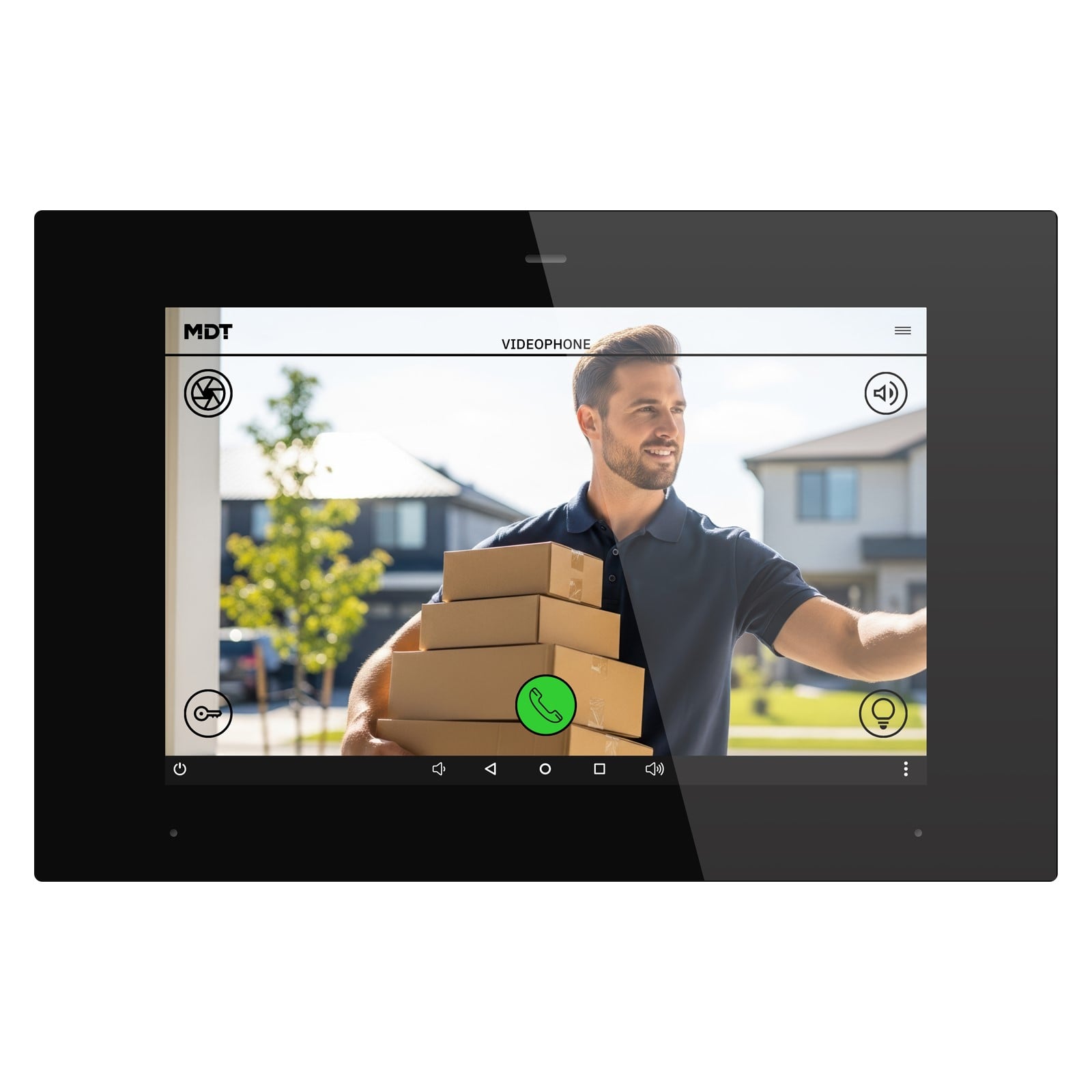 MDT Melde/Bedientableau Unterputz 8" KNX glas Farbe Touch Eth VC-08P82.01S