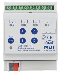 MDT Schaltaktor KNX REG 4TE 4-fach 16A 230V AKS-0416.04S