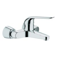 Einhebel-Waschtischbatterie Euroeco Spec Wandm. Gussauslauf Ausladung 221mm chrom