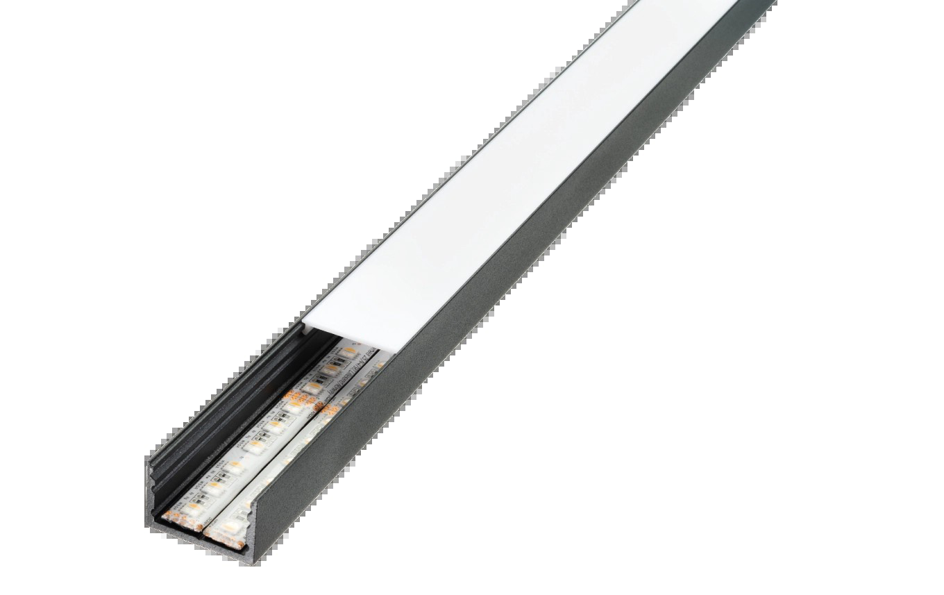 SG LEUCHTEN Aufbauprofil schwarz Aluminium STRIPLINE 391501 1800x34x22mm