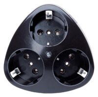 Kopp STANDARD Aufputz STANDARD-Steckdose 3V RA Farbe:schwarz