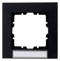Kopp HK07 PURE -Abdeckrahmen 1-fach mit Schriftfeld Farbe:schwarz matt