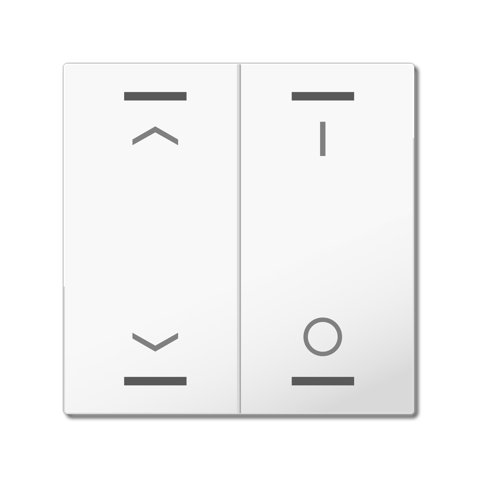 MDT Tastwippe KNX reinweiß glänzend Kunststoff 2-fach TAL-55W2C02.02