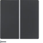 BERKER Bedienelement 2-fach schwarz mit Abdeckung matt MAN0202623 für Dimmeins für Schalteins