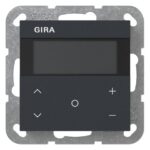 GIRA Raumtemperaturregler Unterputz KNX anthrazit 200728 Basis+zentr Abdeckpl