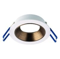 Rutec ALU01213 Einbauring MixMi, schwenkb.,ru, Aluminium weiß matt/grünbronze