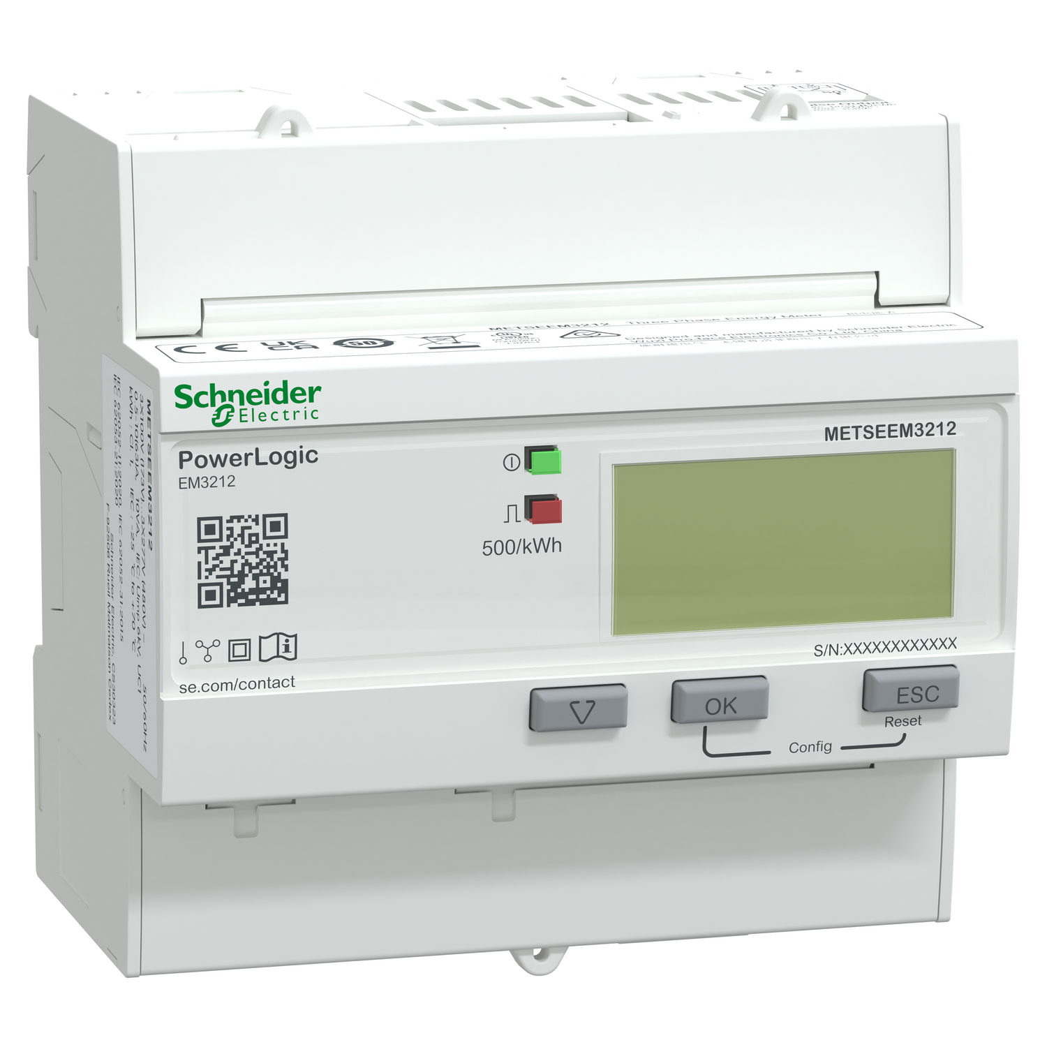 Schneider METSEEM3212 Energiezähler EM3212 3 ph 63 A Klasse 1 Impulsausgang