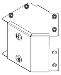 Legrand MGR93CL Salamandre IP30 trunking 225x75mm outside lid 45° bend