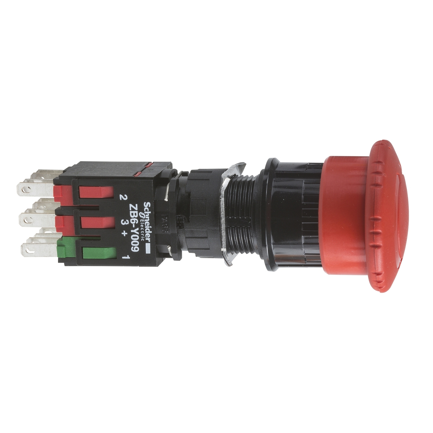 Schneider XB6AS8349B NOT-HALT/NOT-AUS Taster 1S2Ö rot 30mm rund Drehentr.