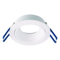 Rutec ALU01301 Einbauring MixMi, schwenkb. ,rund, Aluminium weiß/weiß matt, ED68mm