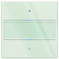 THEBEN Tastsensor Unterputz weiß glänzend 2-fach 2pkt LED LUXORliving iON2 G WH inklusiveAnkoppl