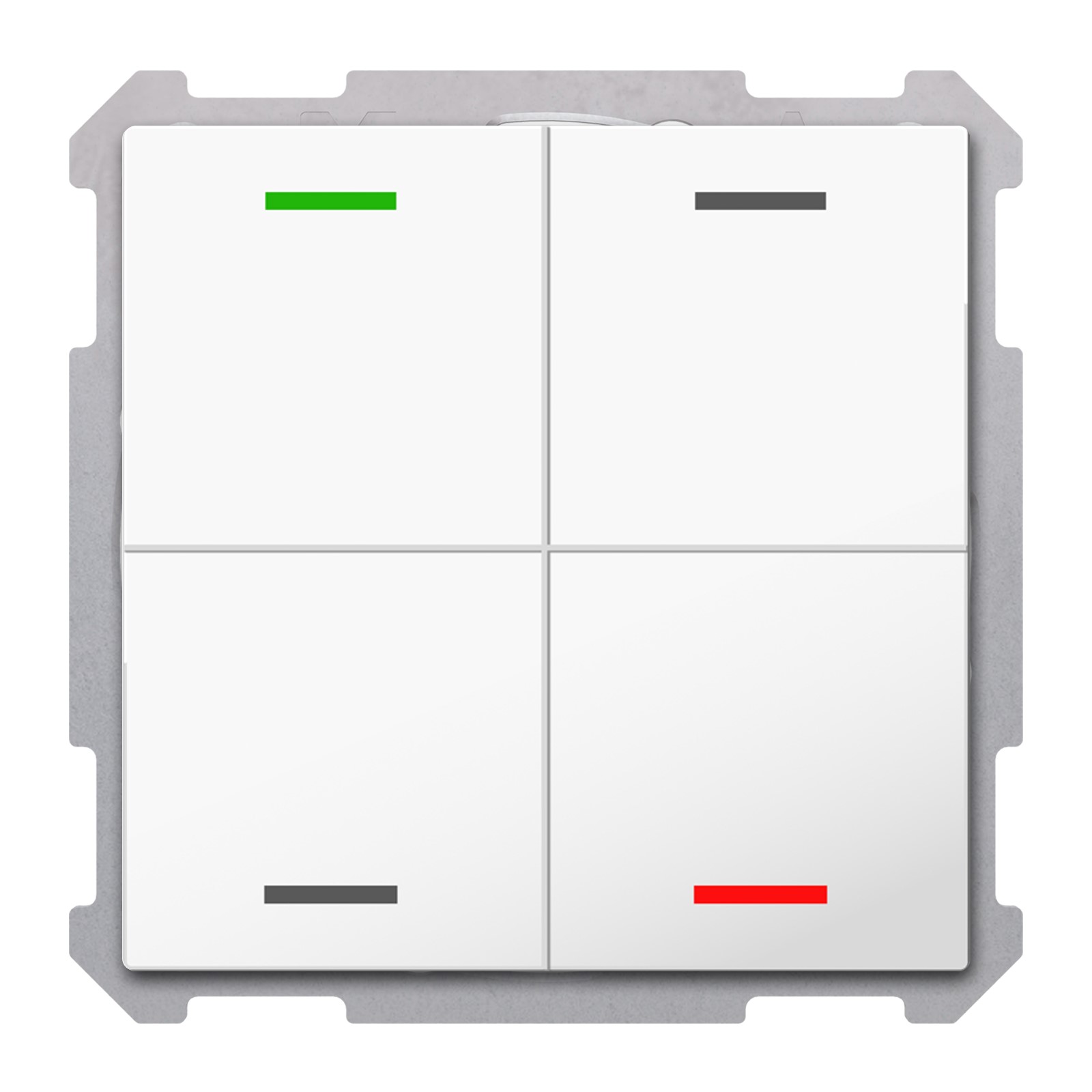 MDT Tastsensor KNX Unterputz studioweiß glänzend 4-fach 4pkt TAL-6304004.02S