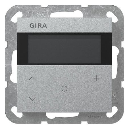 GIRA Raumtemperaturregler Unterputz KNX alu 200626 Basis+zentr Abdeckpl