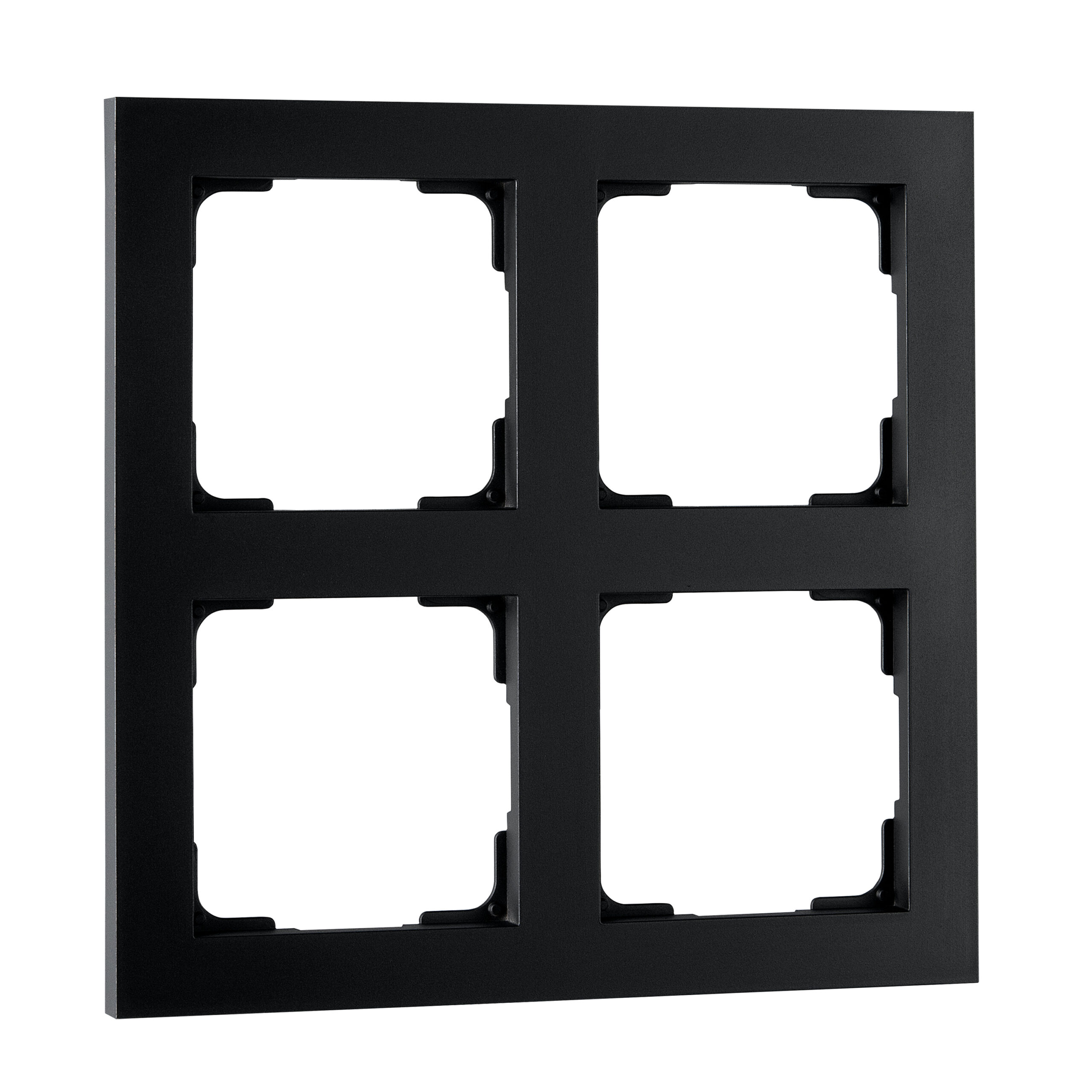 SG LEUCHTEN Rahmen 2-fach schwarz matt horizontal Kunststoff 078061