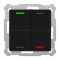 MDT Tastsensor KNX Unterputz schwarz matt 4-fach 4pkt TAL-55T4006.02S