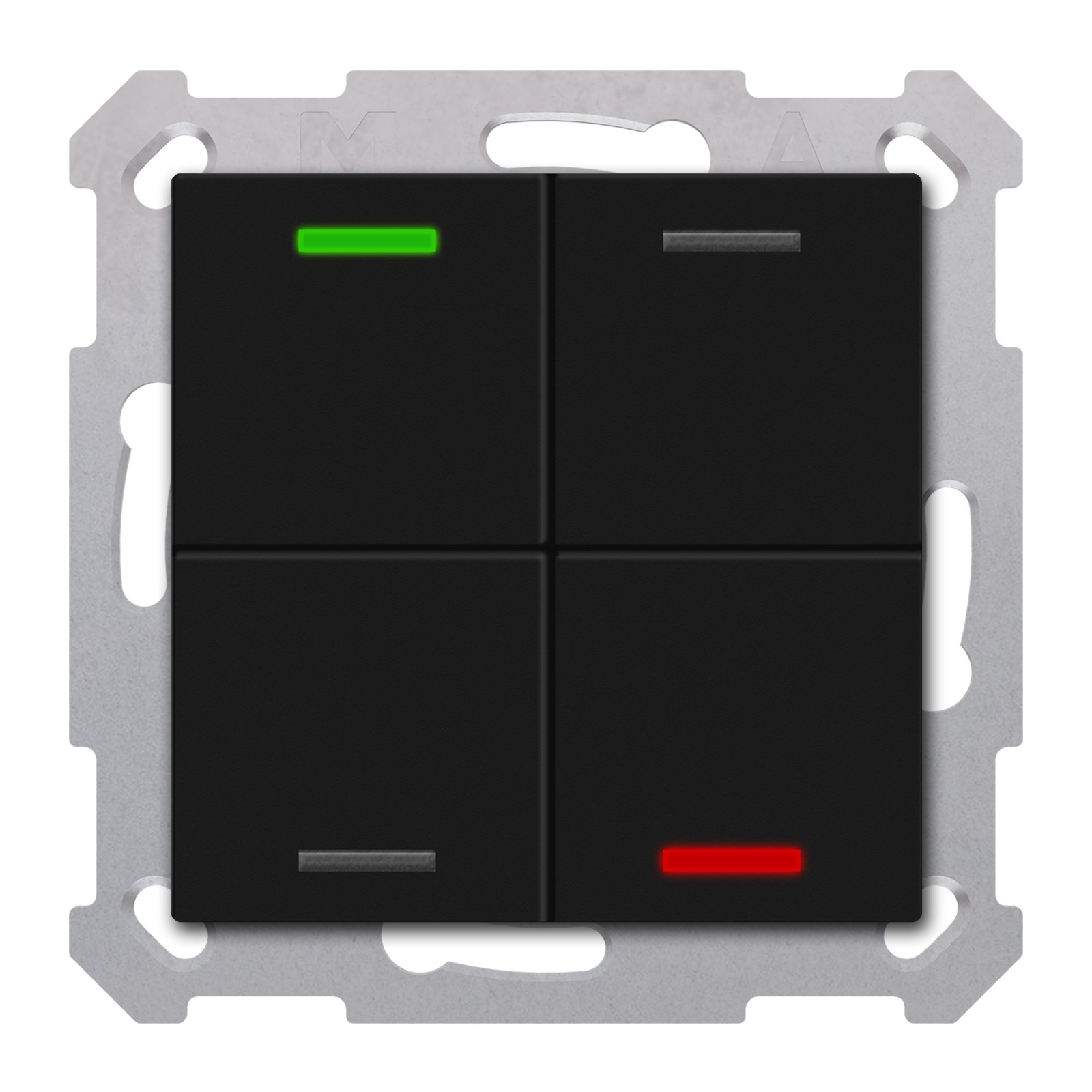 MDT Tastsensor KNX Unterputz schwarz matt 4-fach 4pkt TAL-55T4006.02S