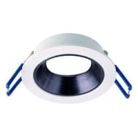 Rutec ALU01211 Einbauring MixMi, schwenkb. ,rund, Aluminium weiß matt/schiefer