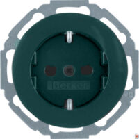 BERKER Steckdose 1-fach gn matt Unterputz mit BS IP20 R.Classic MAN0300324 horizontal/vertikal