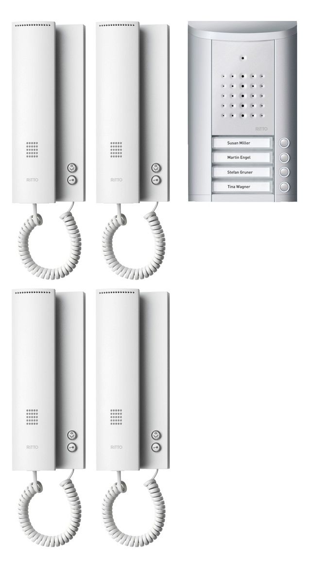 Comelit Ritto 1841420 Entravox Komplettpaket 4WE silber