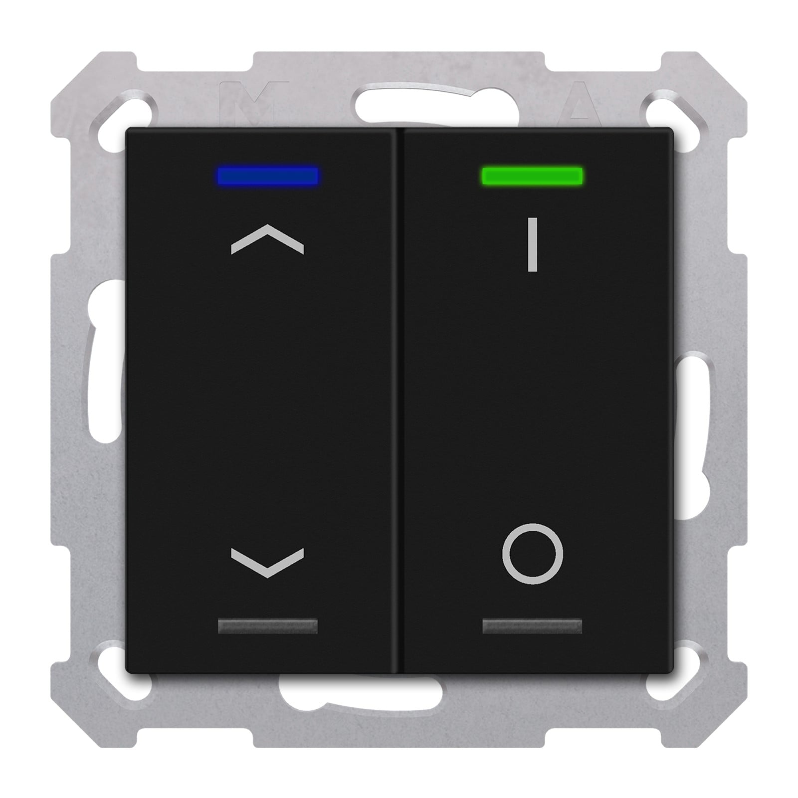 MDT Tastsensor KNX Unterputz schwarz matt 2-fach 4pkt TAL-55T2C06.02S