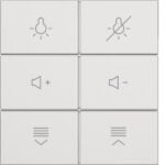 BERKER sechsteilige Taste Tastsensor matt 81183189 polws Ind. Bedruckung BSF