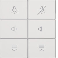 BERKER sechsteilige Taste Tastsensor matt 81183189 polws Ind. Bedruckung BSF