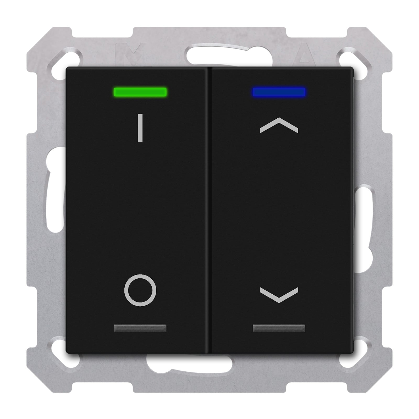 MDT Tastsensor KNX Unterputz schwarz matt 2-fach 4pkt TAL-55T2D06.02S