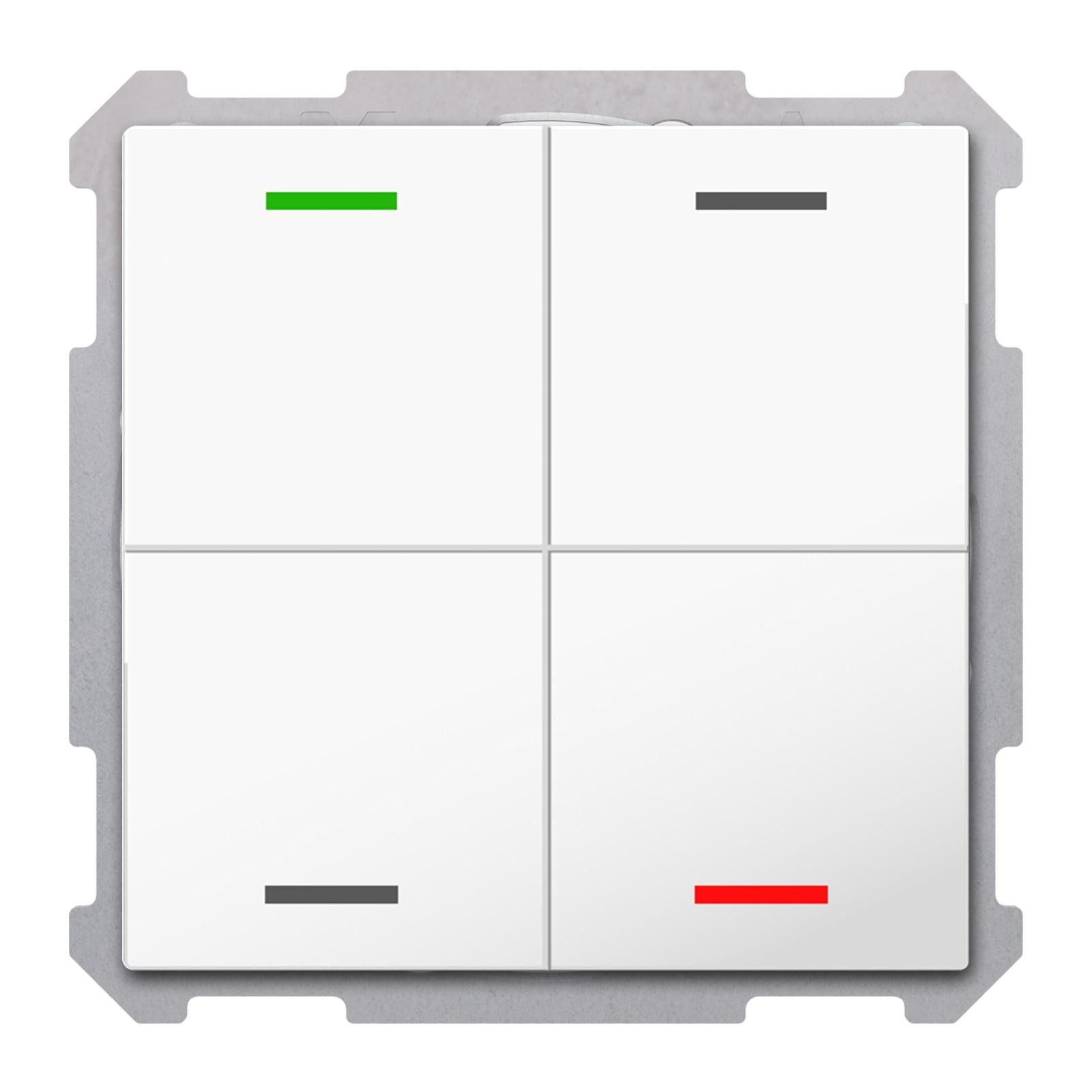MDT Tastsensor KNX Unterputz studioweiß glänzend 4-fach 4pkt TAL-63T4004.02S