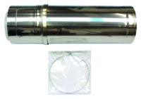 senkrecht Dachdurchf. 250/350 mm für Fassadenverlegung konz. PP/Edelst.