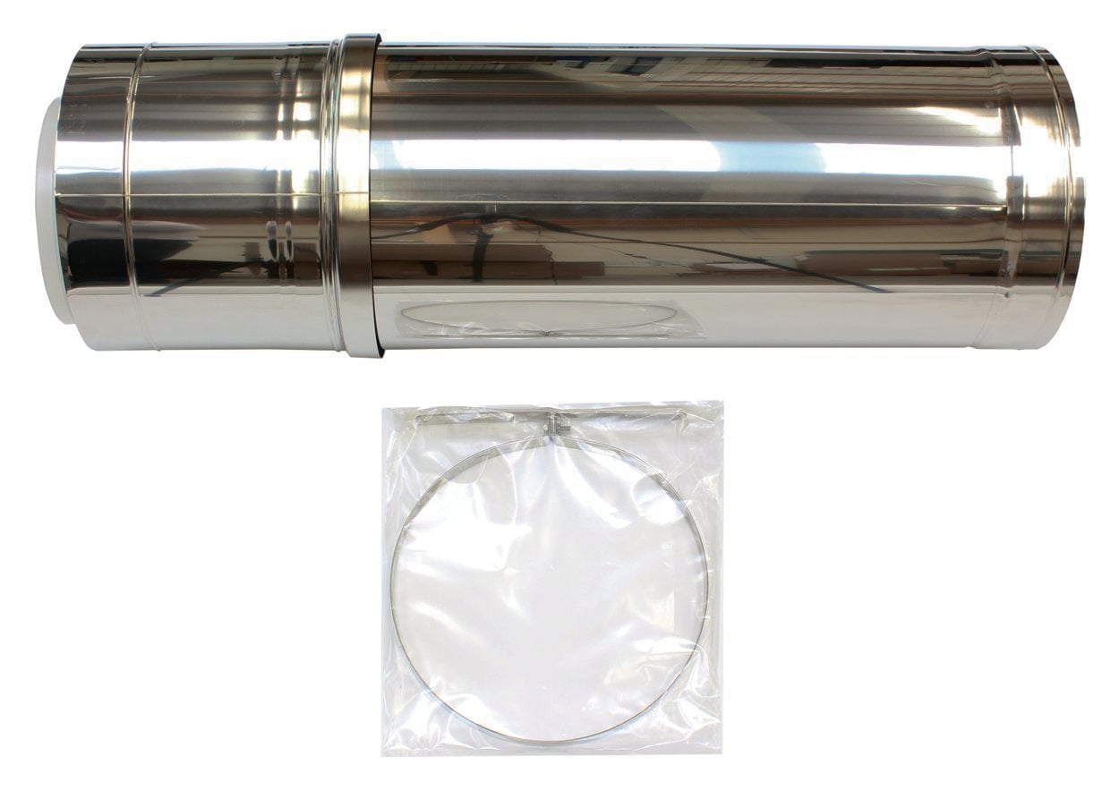 senkrecht Dachdurchf. 250/350 mm für Fassadenverlegung konz. PP/Edelst.
