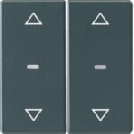 BERKER Wippe Serien Jalousie schwarz samt MAN0202423 Pfeile