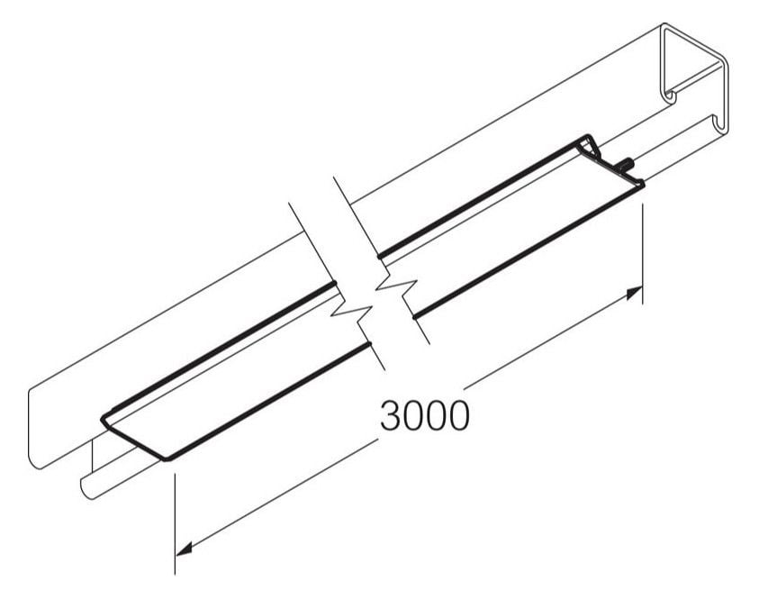 Legrand Legrand SC952 Deckel für Profil 41x41/41x21 3000mm weiß