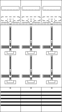 STRIEBEL&JOHN Komplettfeld 63A 6Z 3PBf DF39B6 mit Verdr 1350x750mm SS_5p 300mm