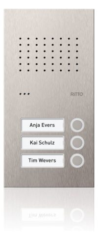Ritto RGE1810325 Acero Pur Edelstahl Türstation 3WE