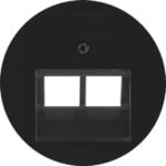 BERKER Zentralplatte schwarz Schraubbef matt R:Classic MAN0307224 ohne Beschriftungsf