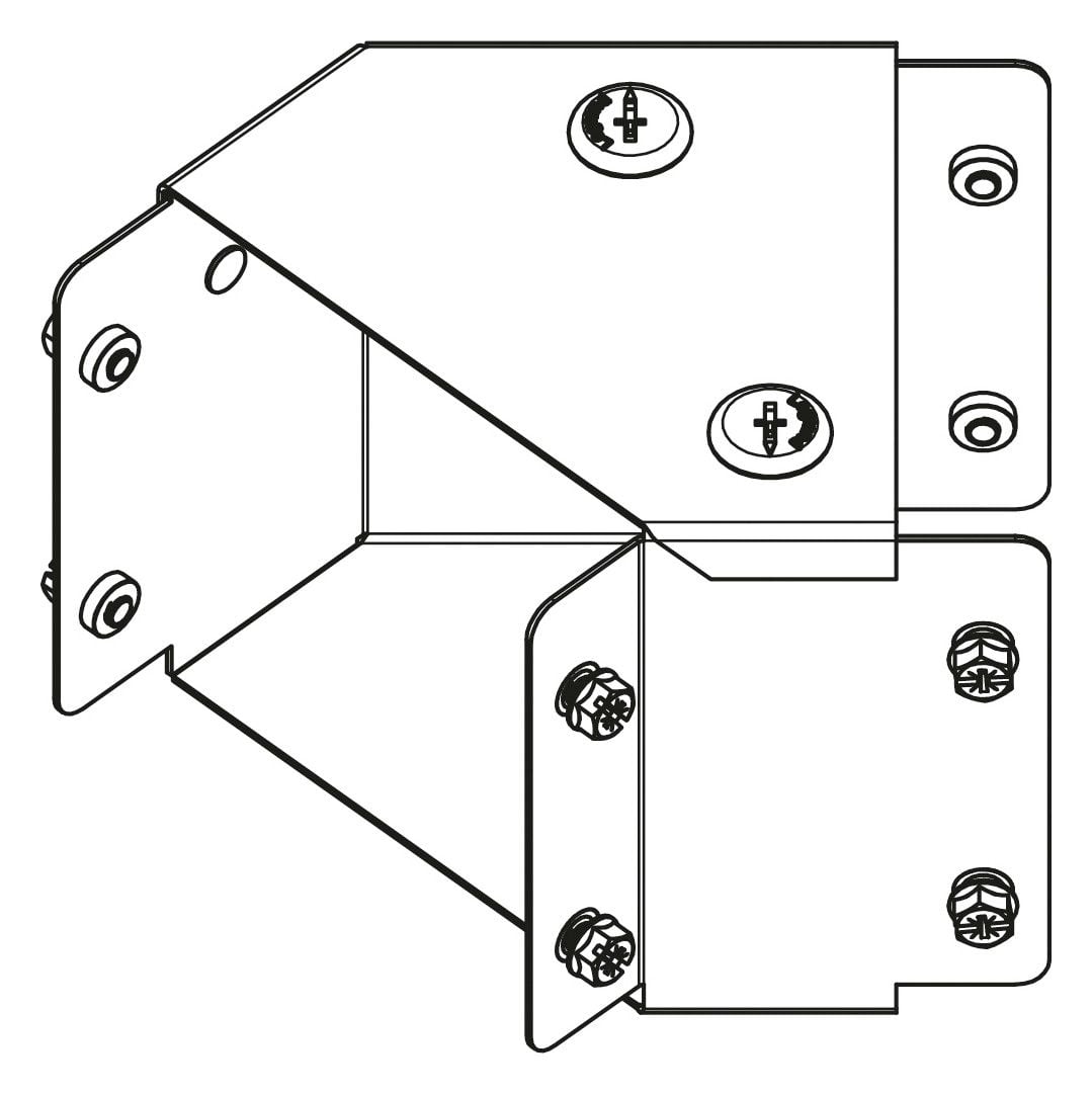 Legrand Legrand MGR94AL Salamandre IP30 trunking 225x100mm top lid 45° bend