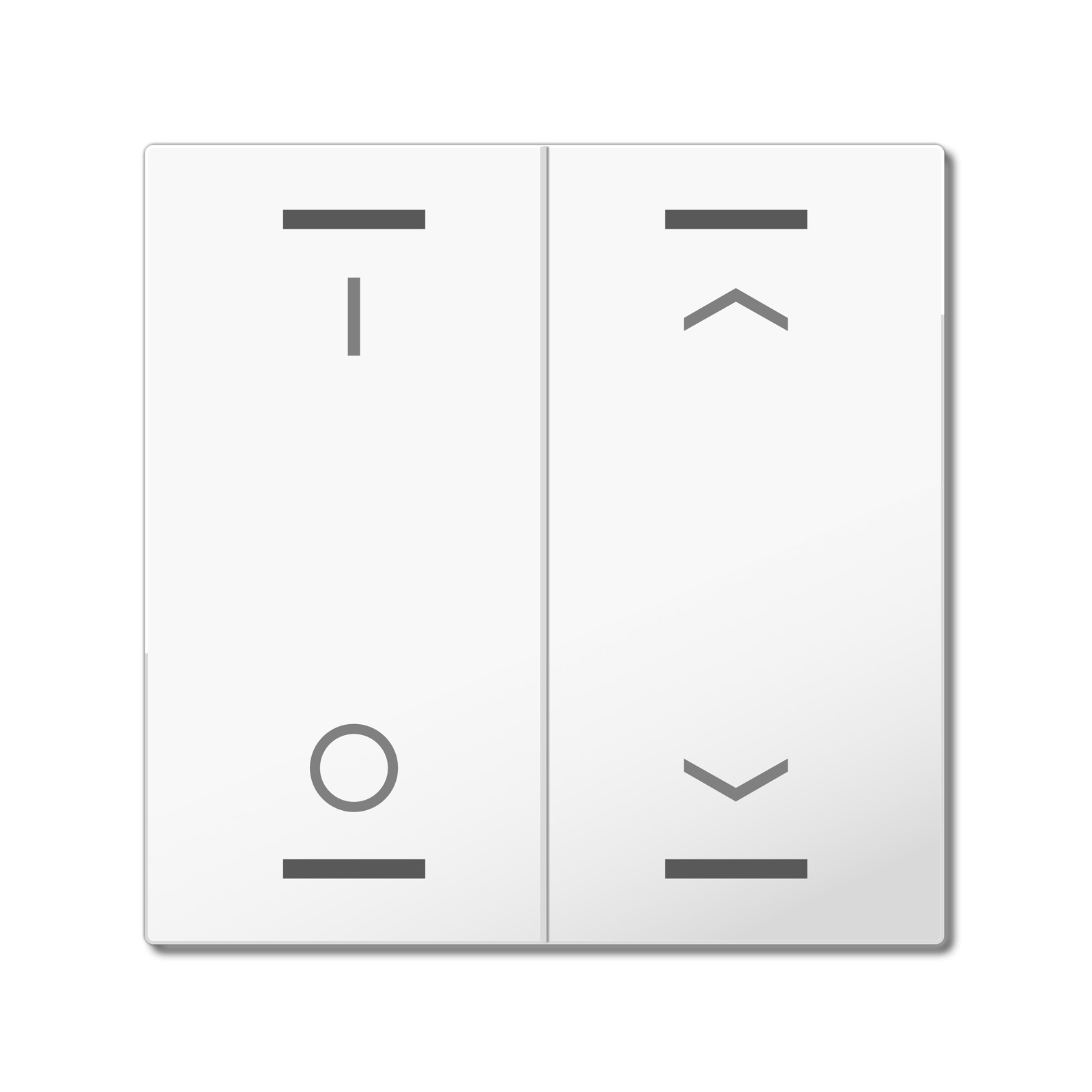 MDT Tastwippe KNX reinweiß glänzend Kunststoff 2-fach TAL-55W2D02.02
