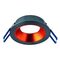 Rutec ALU10215 Einbauring MixMi, schwenkb. ,rund, Aluminium basalt/zinnober