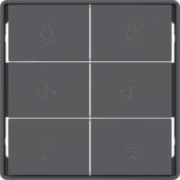 BERKER sechsteilige Taste Tastsensor matt 81183226 anthrazit Ind. Bedruckung BSF